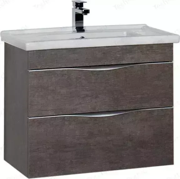 Тумба с раковиной AQUANET с Эвора 80 дуб антик (183002, 182324)