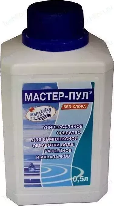 Безхлорное жидкое средство Маркопул Кемиклс Мастер-Пул 4-в-1, 0,5 л
