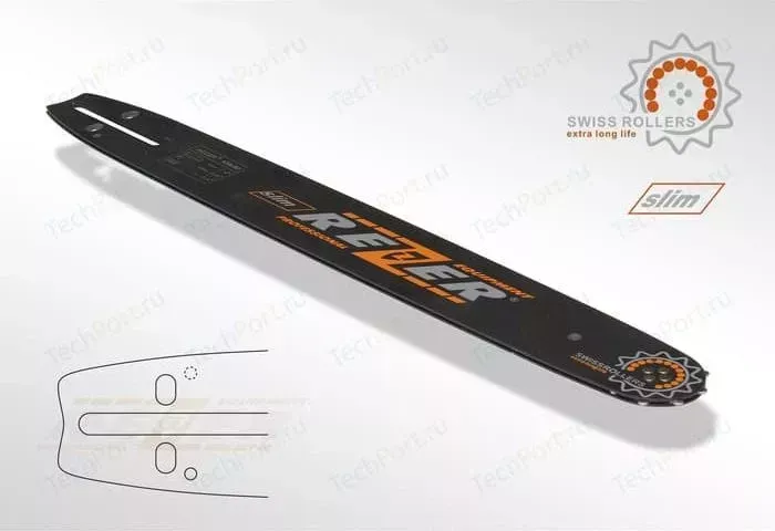 Шина пильная Rezer 403 L 9 D 16" 40см 1,3мм 3/8" на 56 звеньев