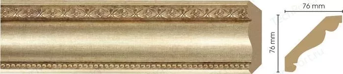 Плинтус Decomaster Матовое золото цвет 933 76х76х2400 мм (154-933)