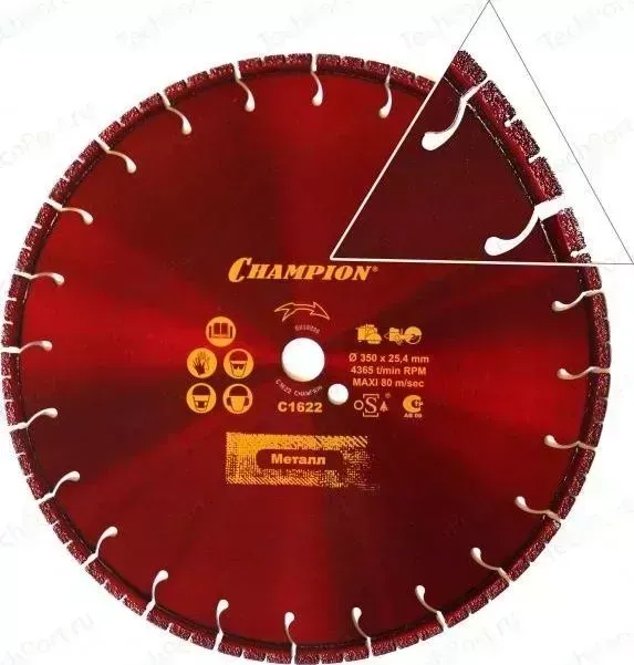 Диск алмазный CHAMPION 350х25.4мм V-tech Multi Purpose (C1621)