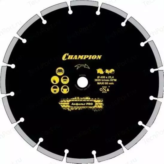 Диск алмазный CHAMPION 350х25.4мм Asphafight (C1610)
