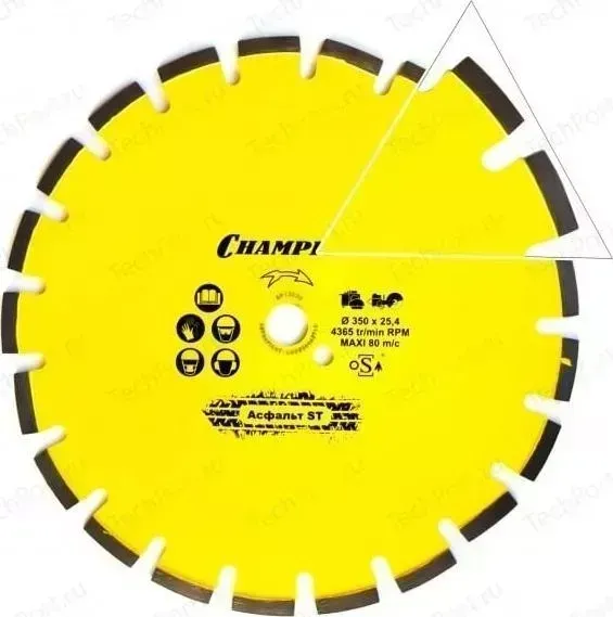 Диск алмазный CHAMPION 350х25.4мм Asphafight (C1606)