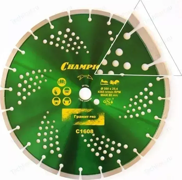 Диск алмазный CHAMPION 350х25.4мм Granitech (C1608)