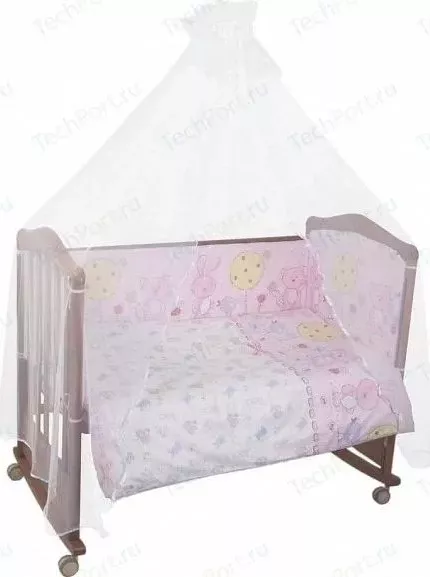 Комплект в кроватку Сонный Гномик в Акварель 4 предмета розовый (КСА4-0569406/2)