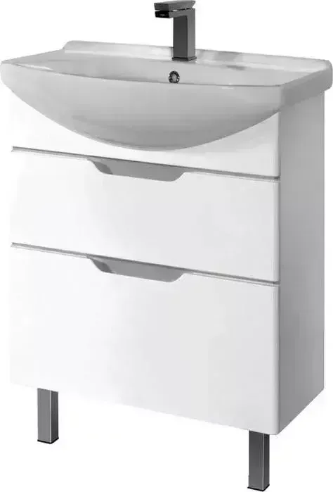 Тумба с раковиной Dreja с Laguna Plus 65 белый лак (99.0105 + 192529)