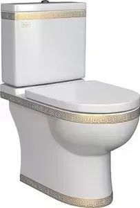 Унитаз компакт Della Globus SP (014) версаче.золото (DE3110900148)