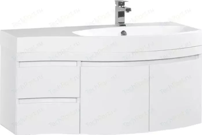 Тумба с раковиной AQUANET с Опера 115 R белая (169654, 169399)