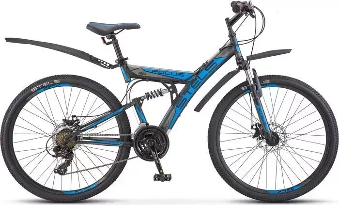 Велосипед STELS Focus MD 26" 21-sp V010 18" Черный/синий