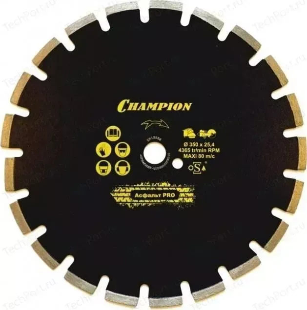 Диск алмазный CHAMPION 350х25.4мм Asphafight (C1630)