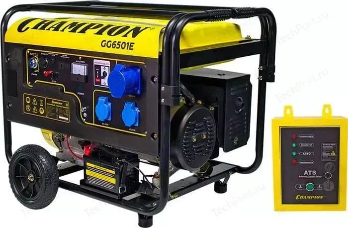 Генератор CHAMPION бензиновый GG6501E + Блок ATS