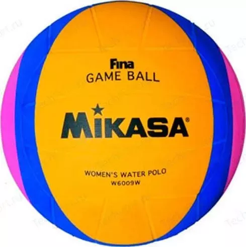 Мяч для водного поло MIKASA W6009W, размер женский, цвет желто-сине-розовый