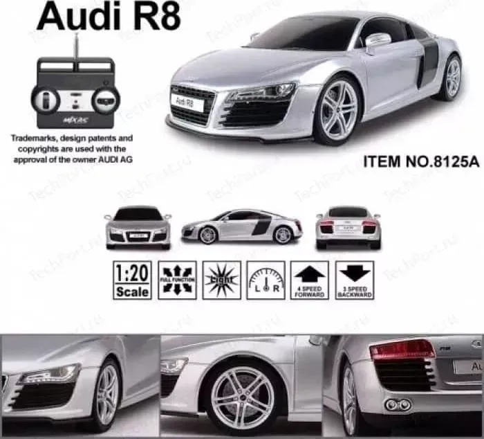 Радиоуправляемая машинка  MJX * Audi R8 Grey масштаб 1-20