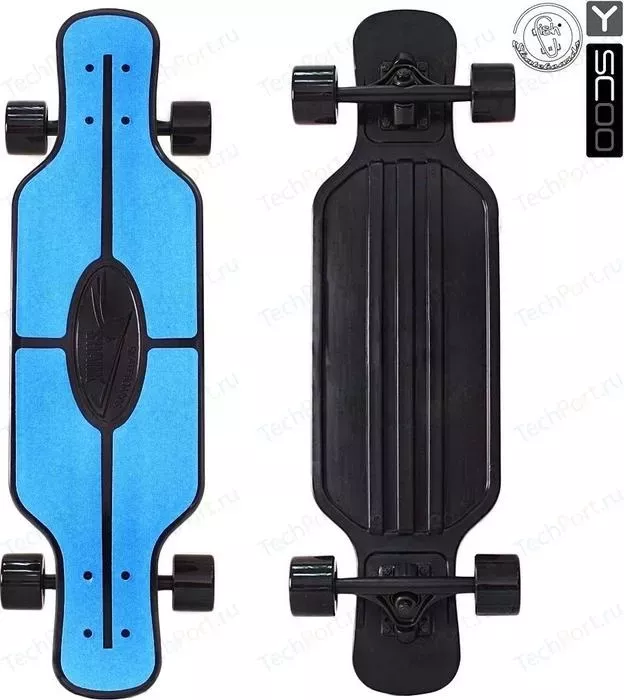 Скейтборд RT 408-B Longboard Shark TIR 31" пластик 79х22 с сумкой BLUE/black