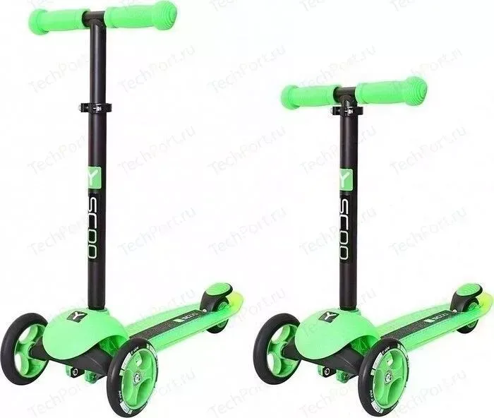 Самокат Y-Scoo RT TRIO DIAMOND 120 green