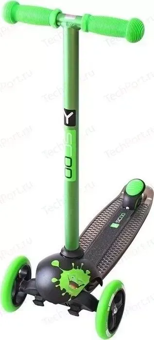 Самокат Y-Scoo RT TRIO DIAMOND 120 Monsters 1 высота с блокировкой колес green Zoko