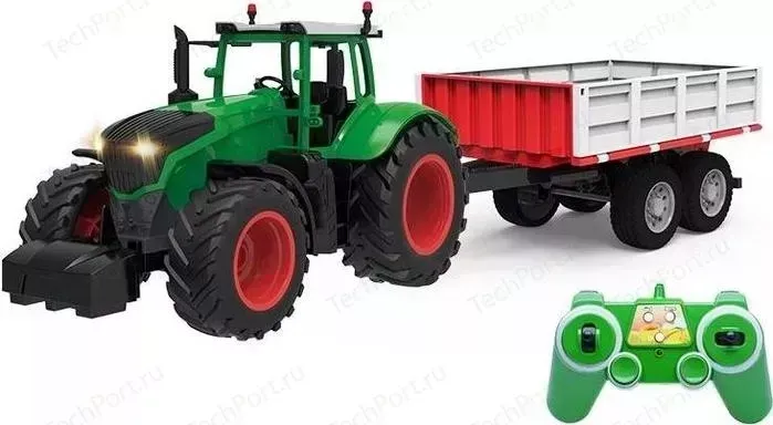 Радиоуправляемый сельскохозяйственный трактор Double Eagle с прицепом RC Car масштаб 1:16 - E354-003