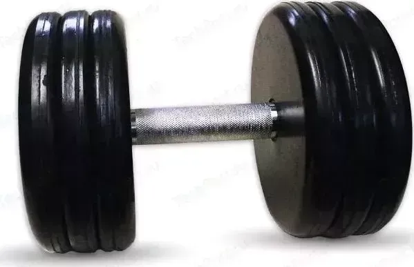 Гантель MB Barbell Классик с вращающейся ручкой хром 32 кг