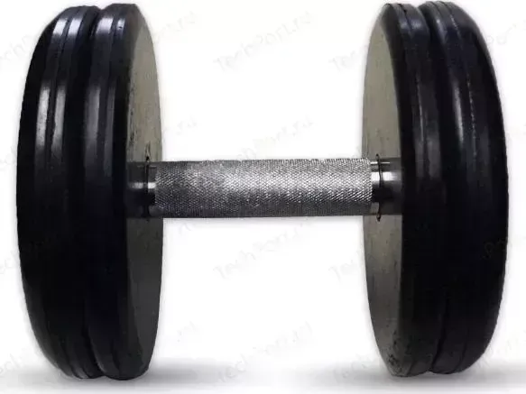 Гантель MB Barbell Классик с вращающейся ручкой хром 24 кг