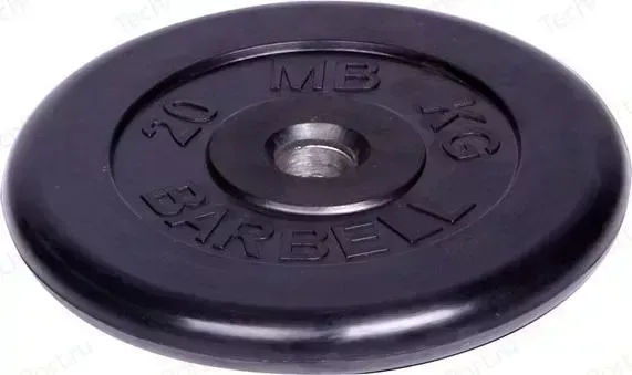 Диск обрезиненный MB Barbell d 51 мм черный 20,0 кг
