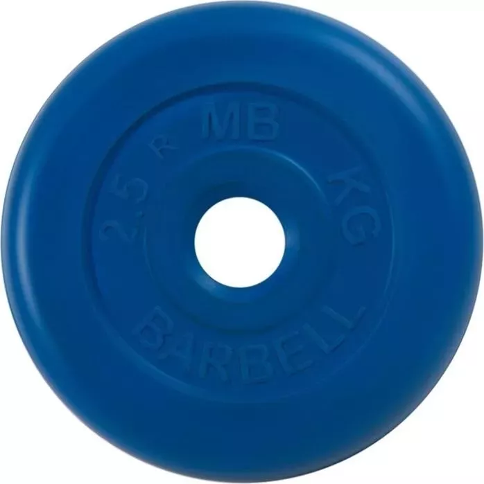Диск обрезиненный MB Barbell 26 мм 2.5 кг синий "Стандарт"