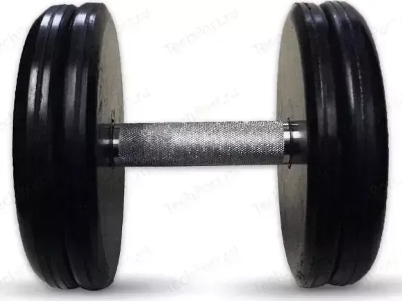 Гантель MB Barbell Классик с вращающейся ручкой хром 21 кг