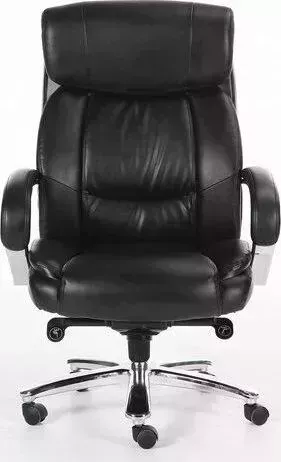 Кресло офисное Brabix Direct EX-580 хром, рециклированная кожа/черное 531824