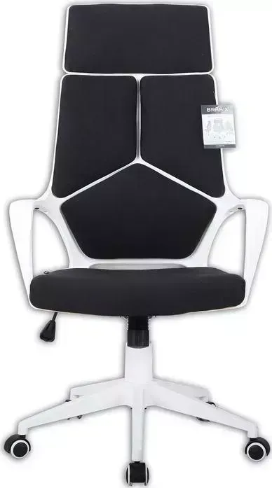 Кресло офисное Brabix Prime EX-515 пластик белый, ткань, черное 531812