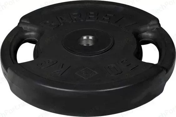 Диск олимпийский с ручками MB Barbell с d 51 мм черный 50,0 кг