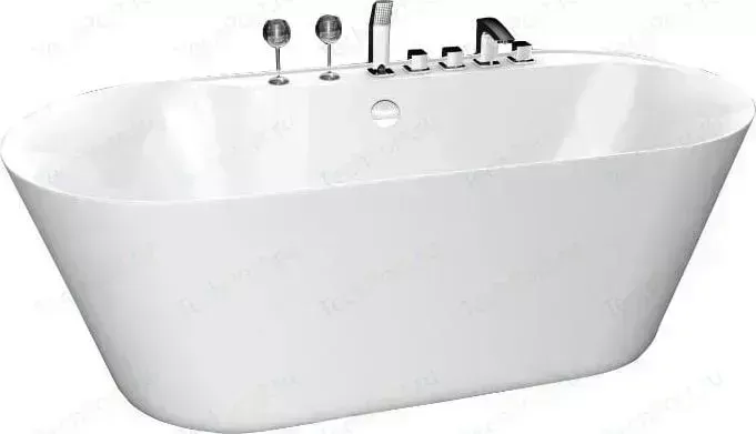 Акриловая ванна BELBANGO 178x84 слив-перелив, хром (BB14-CRM)