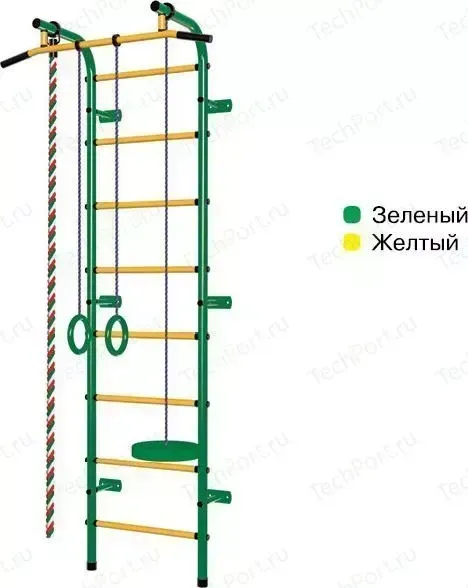 Детский спортивный комплекс ПИОНЕР С1Р зелено/желтый