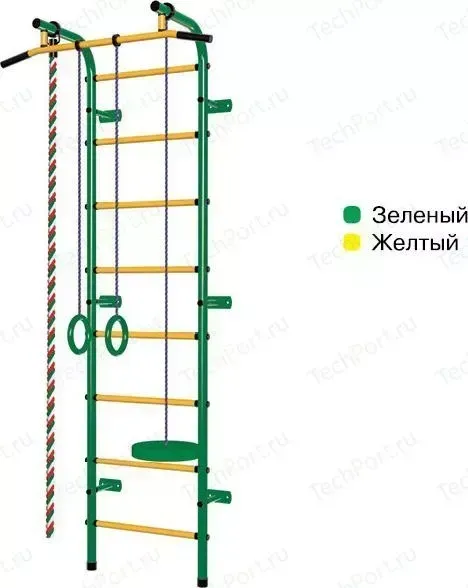Детский спортивный комплекс ПИОНЕР С1РМ зелено/желтый