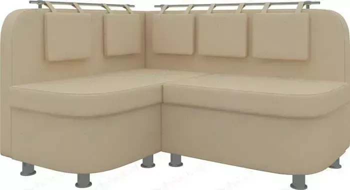 Кухонный уголок Мебелико Уют-2 эко-кожа бежевый левый