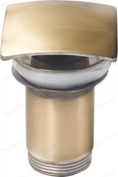 Донный клапан KAISER для раковины квадрат, старая бронза Antique (8033An)