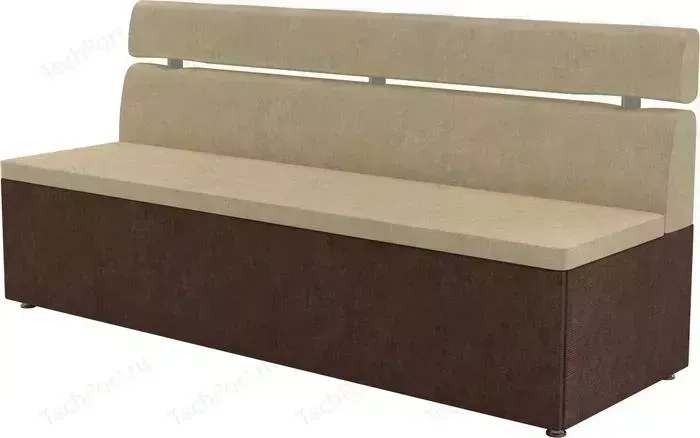 Кухонный диван Мебелико Классик микровельвет бежево/коричневый