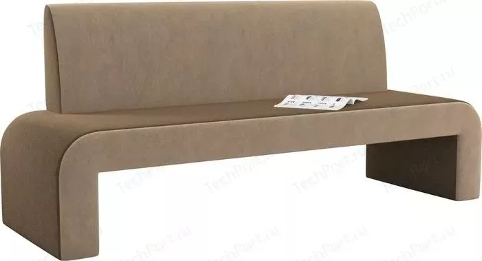 Кухонный диван АртМебель Кармен микровельвет коричнево-бежевый