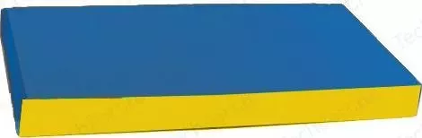 Мат гимнастический КМС номер 1 (100х50х10см) синий/желтый