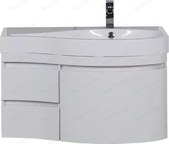 Тумба под раковину AQUANET Сопрано 95 R белый (2 дверцы 2 ящика) (169633)