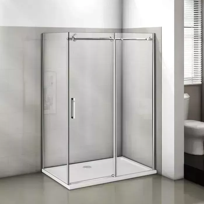 Душевой уголок Good Door Puerta WTW+SP-130-80-C-CH профиль хром, стекло прозрачное (ПУ00006, ПУ00009)