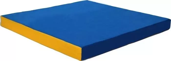 Мат гимнастический КМС номер 2 (100 х 100 х 10) сине-жёлтый