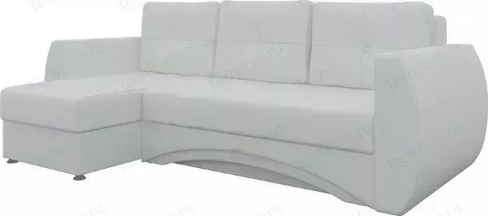 Диван угловой Мебелико Сатурн эко-кожа белый левый