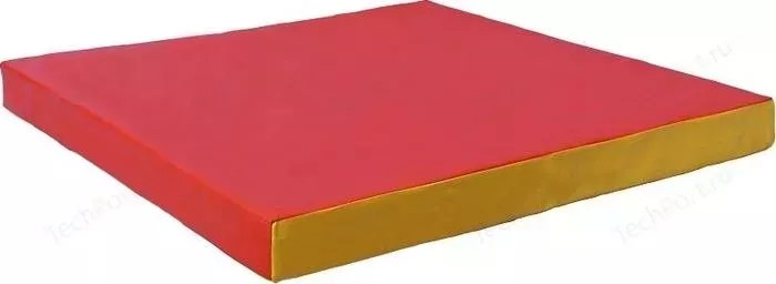 Мат гимнастический КМС номер 2 (100 х 100 х 10) красно-жёлтый