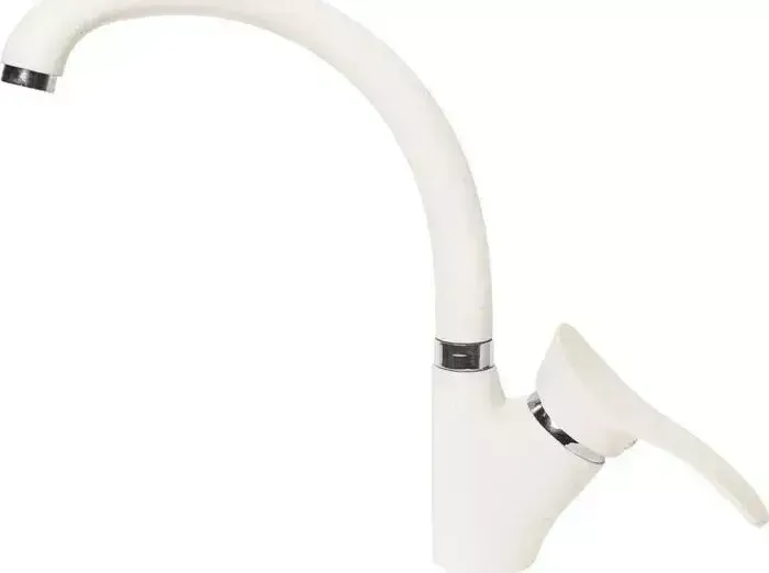 Смеситель для кухни AquaGranitEx белый (C-3040 (331))