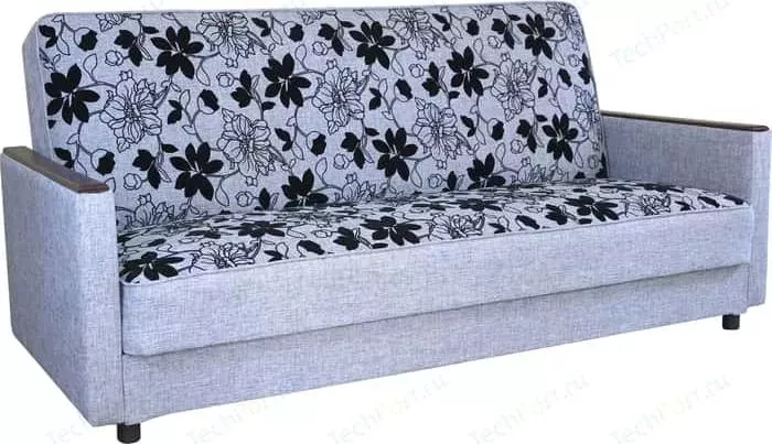 Диван Шарм-Дизайн Классика Д 140 шенилл серый цветы