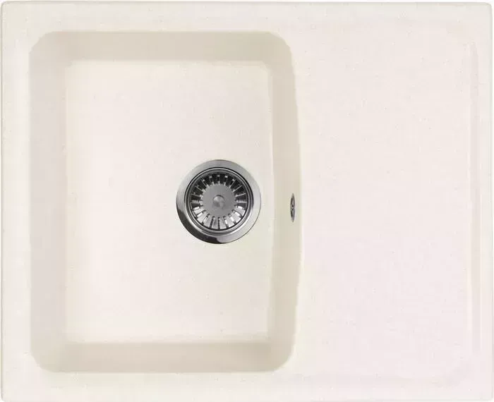 Мойка кухонная AquaGranitEx M-17K 605х490 белый (M-17K 331)