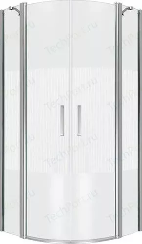 Душевой уголок Good Door Pandora R-100-T-CH профиль хром, стекло прозрачное с рисунком (ПД00052)