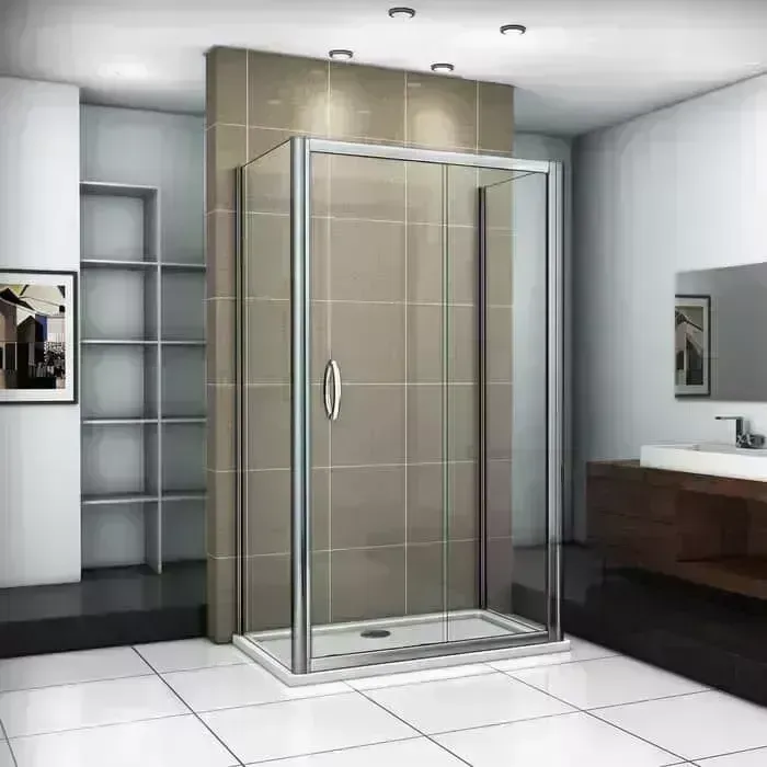 Душевой уголок Good Door Infinity WTW+SP-130-80-C-CH профиль хром, стекло прозрачное (ИН00028, ИН00039)