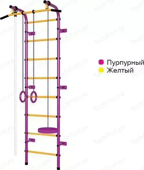 Детский спортивный комплекс ПИОНЕР С1Н пупрурно- жёлтый