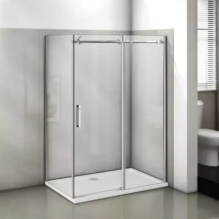 Душевой уголок Good Door Puerta WTW+SP-140-80-C-CH профиль хром, стекло прозрачное (ПУ00007, ПУ00009)