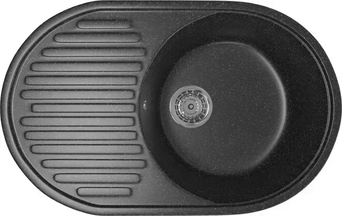 Мойка кухонная Mixline ML-GM16 45,5х72 черный 308 (4620031445241)